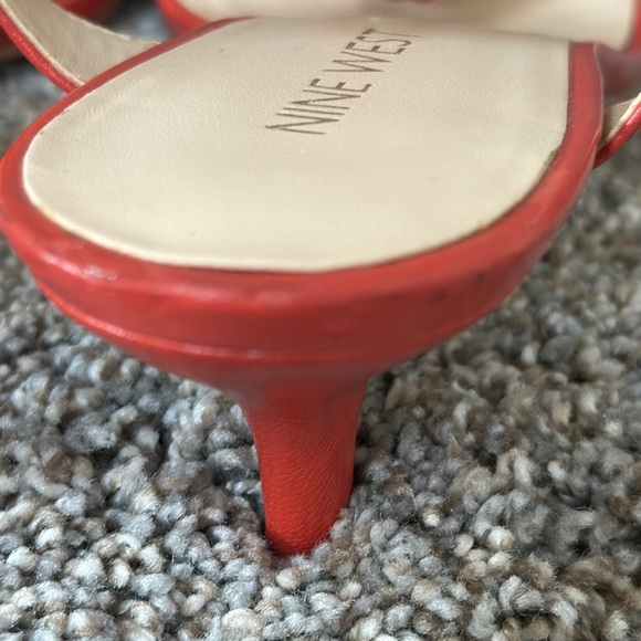 Nine West Leather Sandals in Dark Coral - Picture 5 of 10
